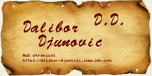 Dalibor Đunović vizit kartica